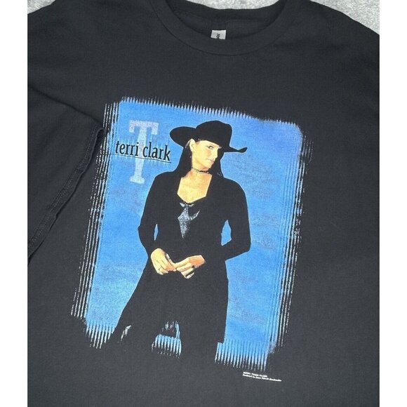 Vintage Terri Clark Shirt Mens 5X Black 2001 Y2K Country Music Western Concert - Picture 1 of 12